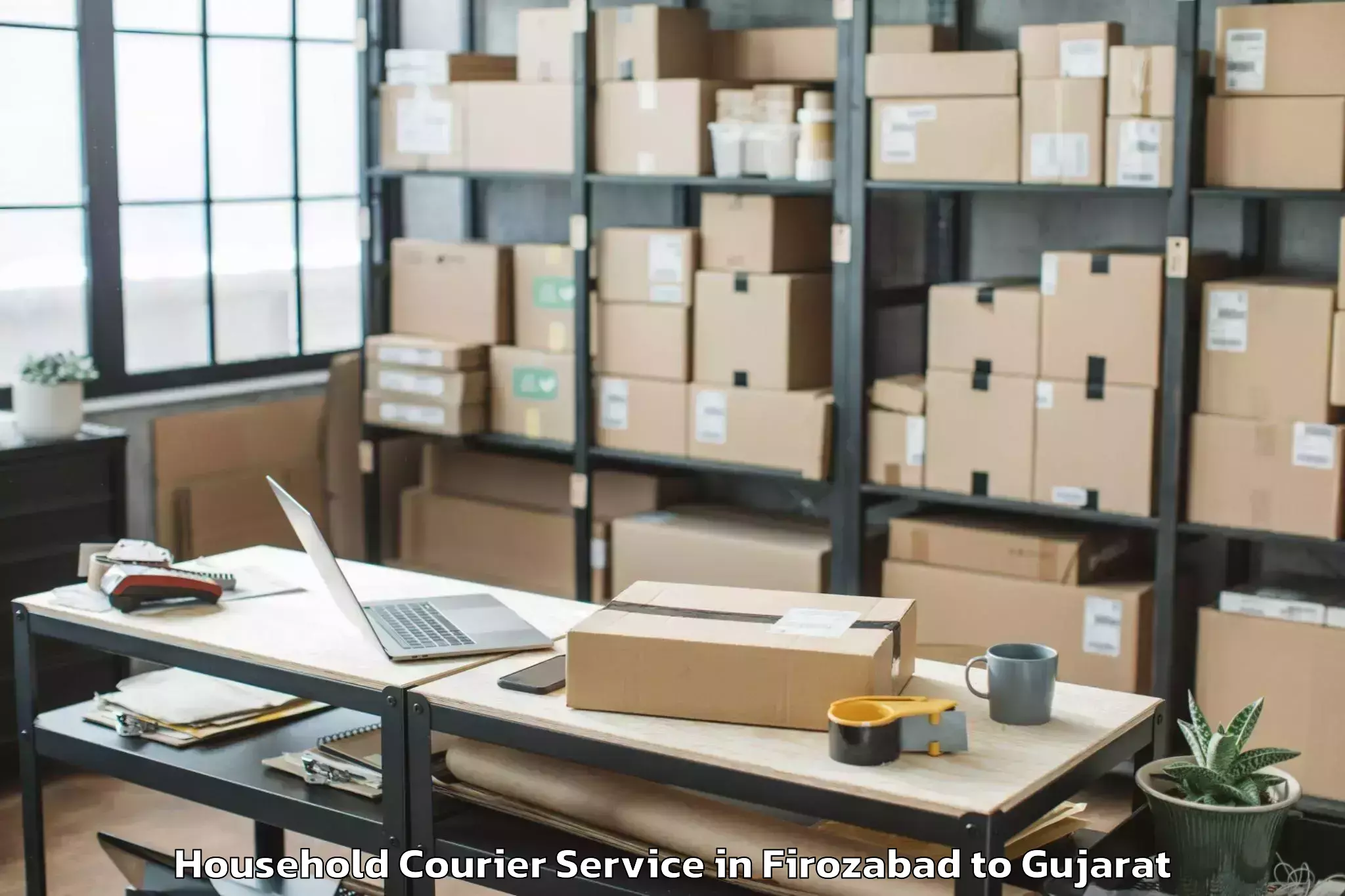 Easy Firozabad to Samri Household Courier Booking